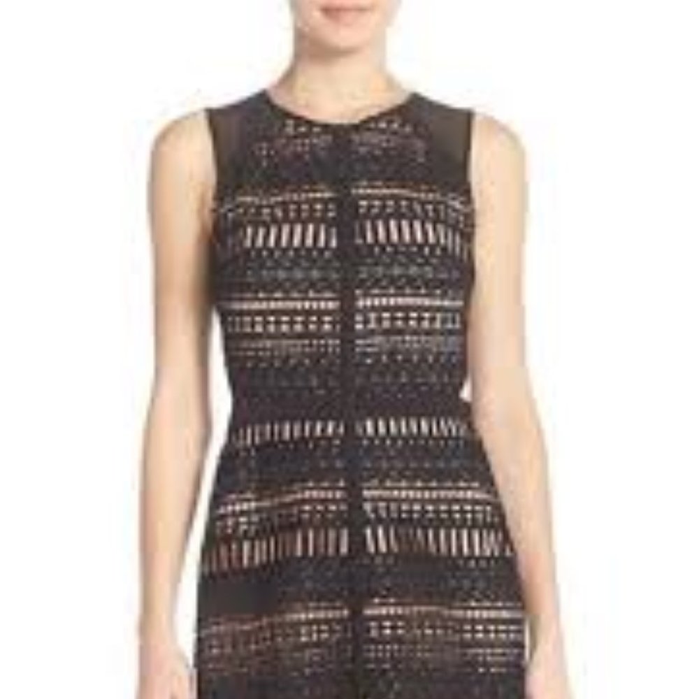 Chelsea28 black lace cutout mini dress- medium - Picture 2 of 6